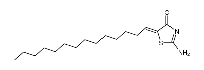 2-amino-5-tridecylmethylene-2-thiazolin-4-one结构式