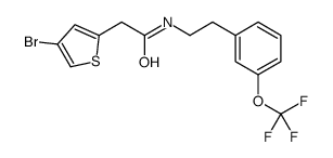 2-(4-bromothiophen-2-yl)-N-[2-[3-(trifluoromethoxy)phenyl]ethyl]acetamide结构式