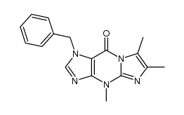 1-benzyl-1,4-dihydro-4,6,7-trimethyl-9H-imidazo[1,2-a]purin-9-one Structure