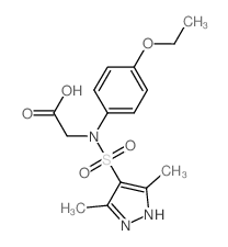 [[(3,5-Dimethyl-1H-pyrazol-4-yl)sulfonyl]-(4-ethoxyphenyl)amino]acetic acid结构式