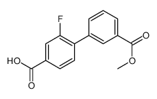 3-fluoro-4-(3-methoxycarbonylphenyl)benzoic acid Structure