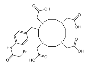 4-bromoacetamidobenzyl-1,4,7,10-tetraazacyclododecane-N,N',N'',N'''-tetraacetic acid structure