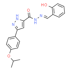 (E)-N-(2-hydroxybenzylidene)-3-(4-isopropoxyphenyl)-1H-pyrazole-5-carbohydrazide picture