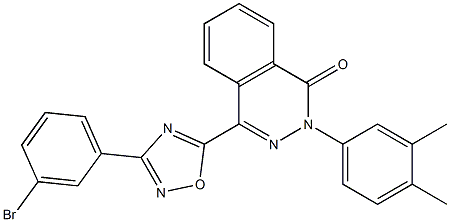4-[3-(3-bromophenyl)-1,2,4-oxadiazol-5-yl]-2-(3,4-dimethylphenyl)phthalazin-1-one结构式
