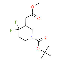 tert-butyl 4,4-difluoro-3-(2-methoxy-2-oxoethyl)piperidine-1-carboxylate structure