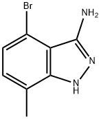 4-bromo-7-methyl-1-H-indazol-3-amine structure