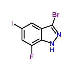 3-Bromo-7-fluoro-5-iodo-1H-indazole Structure