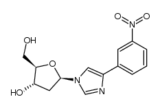 1-(2-deoxy-β-D-ribofuranosyl)-4-(3-nitrophenyl)imidazole结构式