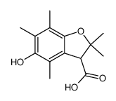 2,3-dihydro-5-hydroxy-2,2,4,6,7-pentamethyl-1-benzofuran-3-carboxylic acid Structure