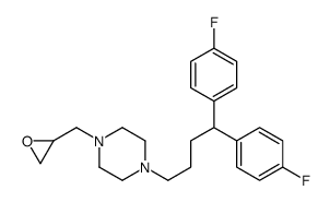 1-[4,4-bis(4-fluorophenyl)butyl]-4-(oxiran-2-ylmethyl)piperazine结构式