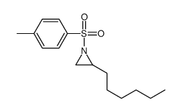 2-hexyl-1-(4-methylphenyl)sulfonylaziridine结构式