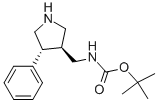 TERT-BUTYL ([(3S,4R)-4-PHENYLPYRROLIDIN-3-YL]METHYL)CARBAMATE structure