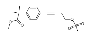 4-<4-(Methanesulfonyloxy)-1-butynyl>-α,α-dimethylbenzeneacetic acid methyl ester结构式