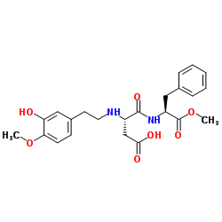 Methyl N-[2-(3-hydroxy-4-methoxyphenyl)ethyl]-L-α-aspartyl-L-phenylalaninate Structure