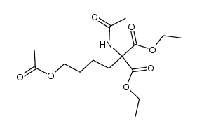 2-(acetylamino)-2-[4-(acetyloxy)butyl]propanedioic acid, diethyl ester结构式