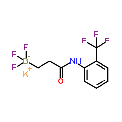 三氟(3-羰基-3-((2-(三氟甲基)苯基)氨基)丙基)硼酸钾结构式