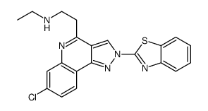 2-[2-(1,3-benzothiazol-2-yl)-7-chloropyrazolo[4,3-c]quinolin-4-yl]-N-ethylethanamine结构式