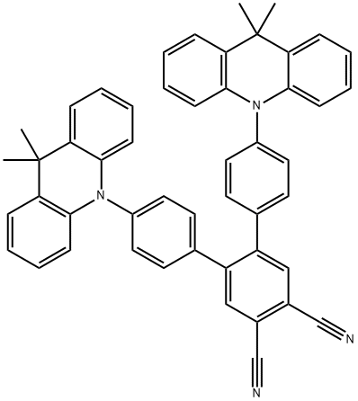 4,5-Bis[4-(9,9-dimethyl-9,10-dihydroacridine)phenyl]phthalonitrile structure