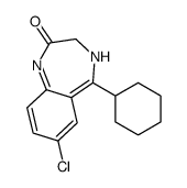 7-chloro-5-cyclohexyl-1,3-dihydro-2H-1,4-benzodiazepin-2-one结构式