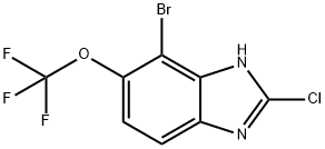 4-Bromo-2-chloro-5-trifluoromethoxy-1H-benzimidazole结构式
