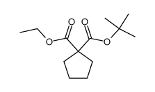 Cyclopentan-1.1-dicarbonsaeure-ethyl-tert.-butylester结构式