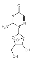 1,2,4-Triazin-5(2H)-one,3-amino-2-b-D-arabinofuranosyl-结构式