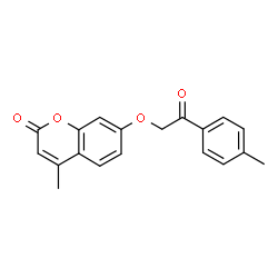 4-methyl-7-[2-(4-methylphenyl)-2-oxoethoxy]chromen-2-one结构式