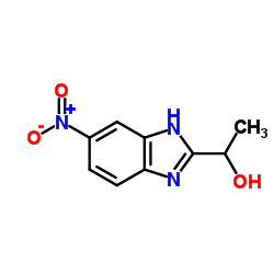 1-(5-NITRO-1H-BENZOIMIDAZOL-2-YL)-ETHANOL结构式