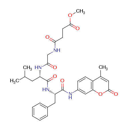 MeOSuc-Gly-Leu-Phe-AMC Structure