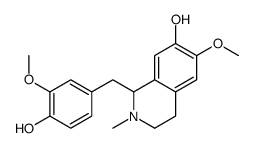 1-[(4-hydroxy-3-methoxyphenyl)methyl]-6-methoxy-2-methyl-3,4-dihydro-1H-isoquinolin-7-ol Structure