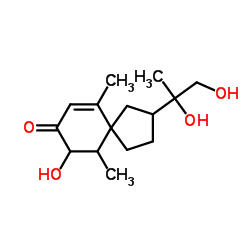 3,11,12-Trihydroxyspirovetiv-1(10)-en-2-one Structure