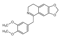 1,3-Dioxolo[4,5-g]isoquinoline,5-[(3,4-diMethoxyphenyl)Methyl]-7,8-dihydro- Structure