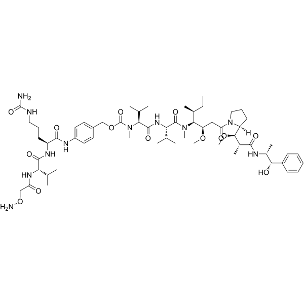 (Aminooxy)acetamide-Val-Cit-PAB-MMAE Structure