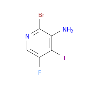 2-bromo-5-fluoro-4-iodo-pyridin-3-amine Structure