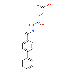 4-[2-([1,1'-biphenyl]-4-ylcarbonyl)hydrazino]-4-oxobutanoic acid Structure