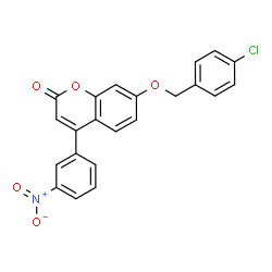 7-[(4-chlorophenyl)methoxy]-4-(3-nitrophenyl)chromen-2-one Structure