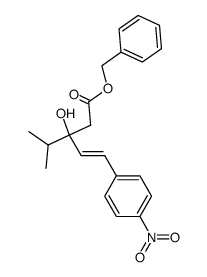 3-hydroxy-3-isopropyl-5-(p-nitrophenyl)-4-pentenoic acid benzyl ester结构式