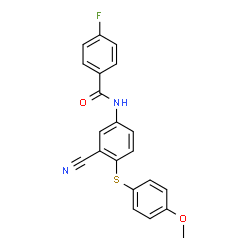 N-(3-CYANO-4-[(4-METHOXYPHENYL)SULFANYL]PHENYL)-4-FLUOROBENZENECARBOXAMIDE Structure