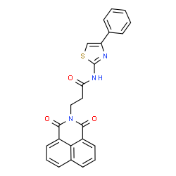 3-(1,3-dioxo-1H-benzo[de]isoquinolin-2(3H)-yl)-N-(4-phenylthiazol-2-yl)propanamide structure