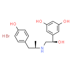 1,3-Benzenediol, 5-[1-hydroxy-2-[[2-(4-hydroxyphenyl)-1-methylethyl]amino]ethyl]-, hydrobromide, (R*,R*)-(+-)-结构式