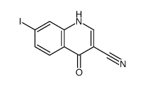 7-iodo-4-oxo-1H-quinoline-3-carbonitrile Structure