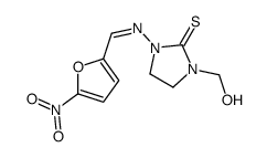 1-(hydroxymethyl)-3-[(E)-(5-nitrofuran-2-yl)methylideneamino]imidazolidine-2-thione Structure