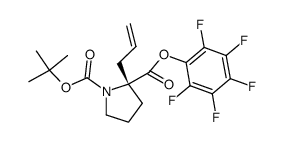 (R)-N-(tert-butoxycarbonyl)-2-allylproline pentafluorophenyl ester structure