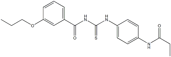 N-[[4-(propanoylamino)phenyl]carbamothioyl]-3-propoxybenzamide结构式