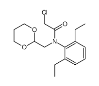 2-chloro-N-(2,6-diethylphenyl)-N-(1,3-dioxan-2-ylmethyl)acetamide结构式