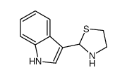 2-(1H-indol-3-yl)-1,3-thiazolidine结构式