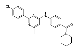 [4-[[2-(4-chlorophenyl)-6-methylpyrimidin-4-yl]amino]phenyl]-piperidin-1-ylmethanone Structure