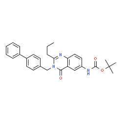 Carbamic acid, [3-([1,1-biphenyl]-4-ylmethyl)-3,4-dihydro-4-oxo-2-propyl-6-quinazolinyl]-, 1,1-dimethylethyl ester (9CI) structure