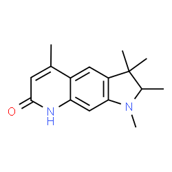 1,2,3,8-tetrahydro-1,2,3,3,5-pentamethyl-7H-pyrrolo[3,2-g]quinolin-7-one结构式