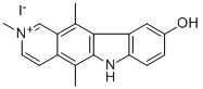 9-hydroxy-2,5,11-trimethyl-6H-pyrido[4,3-b]carbazolium iodide结构式